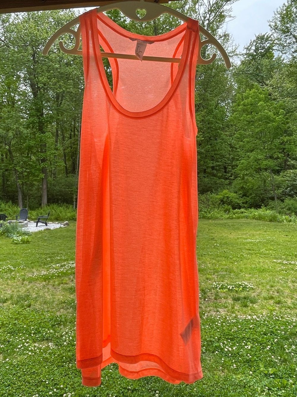 H&M Basic Women's Neon Orange Tank Top | SZ small